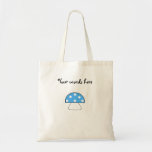 Blue mushrooms canvas bag