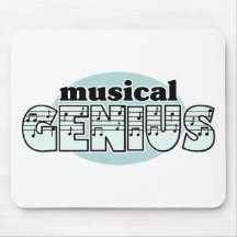 Blue Musical Genius Mouse Pad