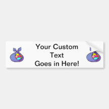 blue napkin with easter eggs.png bumper sticker