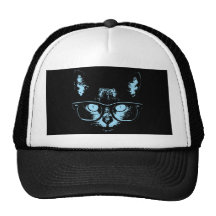 Blue Nerd Cat Hats