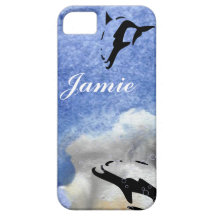 blue OCEAN DOLPHIN  iphone covers iPhone 5 Cases