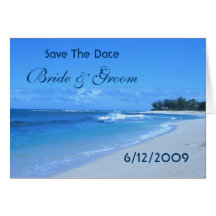 Blue Ocean Save The Date Card