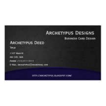 Blue on Grey Curves Business Card Style 1