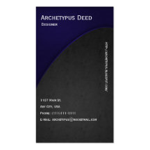 Blue on Grey Curves Business Card Style 2