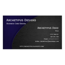 Blue on Grey Curves Business Card Style 3