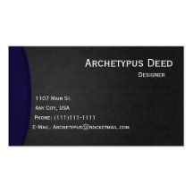 Blue on Grey Curves Business Card Style 4