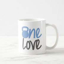 Blue "One Love" Coffee Mug