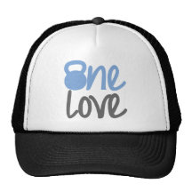 Blue "One Love" Mesh Hats