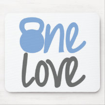 Blue "One Love" Mousepad