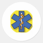     blue & orange round sticker