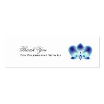 Blue Orchid Favour Tag Business Cards