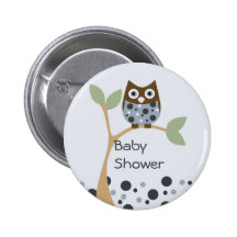 Blue Owl Baby Button