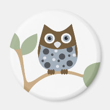 Blue Owl Baby Fridge Magnet