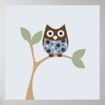 Blue Owl Baby Poster