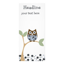 Blue Owl Baby Rack Card Design