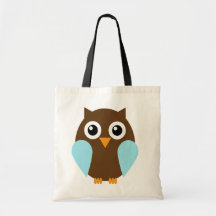 Blue Owl Canvas Bags
