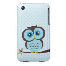 Blue Owl Case for iPhone 3 iPhone 3 Covers