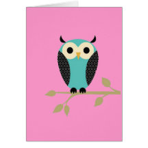 Blue Owl On Limb Cards