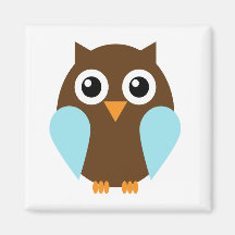 Blue Owl Refrigerator Magnets