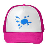 Blue Paint Splodge Mesh Hats
