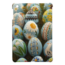 Blue Painted Easter Eggs