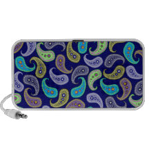 Blue Paisley Notebook Speakers