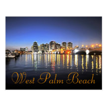 Blue Palm Beach Post Cards