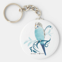 Blue Parakeet Keychains