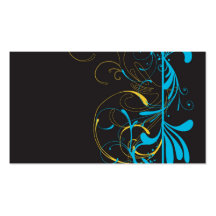 Blue patterns Profile Card Business Card Templates