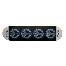 blue peace sign skateboard