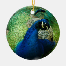 Blue Peacock Ornament