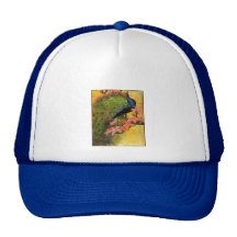 Blue Peacock Trucker Hat