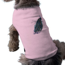 Blue Peacock with beautiful tail feathers Dog Clothing