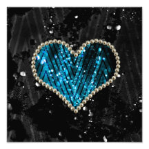 Blue Pearl Heart Photo
