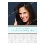 Blue Photo 35th Birthday Party Invitations