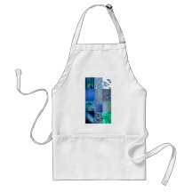 Blue Photo Collage Apron