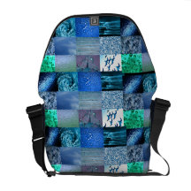 Blue Photo Collage bag Commuter Bags