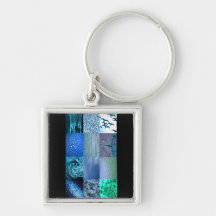Blue Photography Collage Key Chain