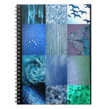 Blue Photography Collage Notebook