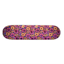 BLUE & PINK FLOWERS  SKATEBOARD