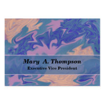 Blue pink white Abstract Art Business Cards