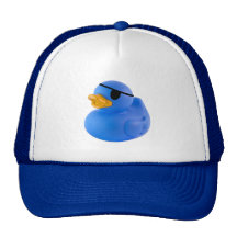 Blue pirate rubber duck hat