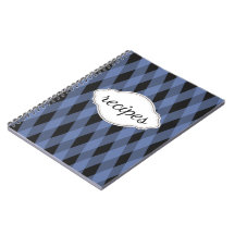 Blue Plaid Recipe Book Notebooks