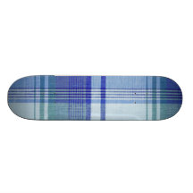 "Blue Plaid" Skateboard