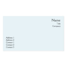 Blue Plain - Business Business Card Template