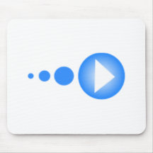 Blue Play Button Mousepad