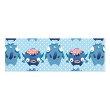 Blue Polka Dot Monster Print Business Card Templates