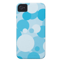 Blue Polka Dot Pattern iPhone 4 Case