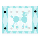 Blue Poodle Post Card