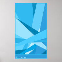 blue poster - une affiche bleu